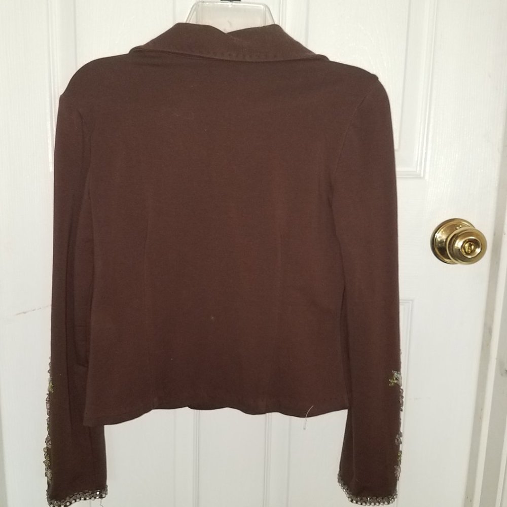 Brown Cropped Jacket - image 2